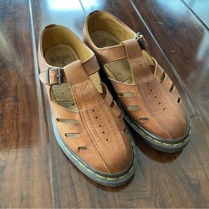 Vintage dr martens brown Mary Janes made in England